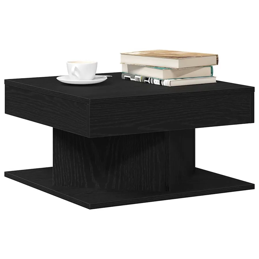 Table basse Chêne noir 57 x 57 x 30 cm Bois d'ingénierie - 3
