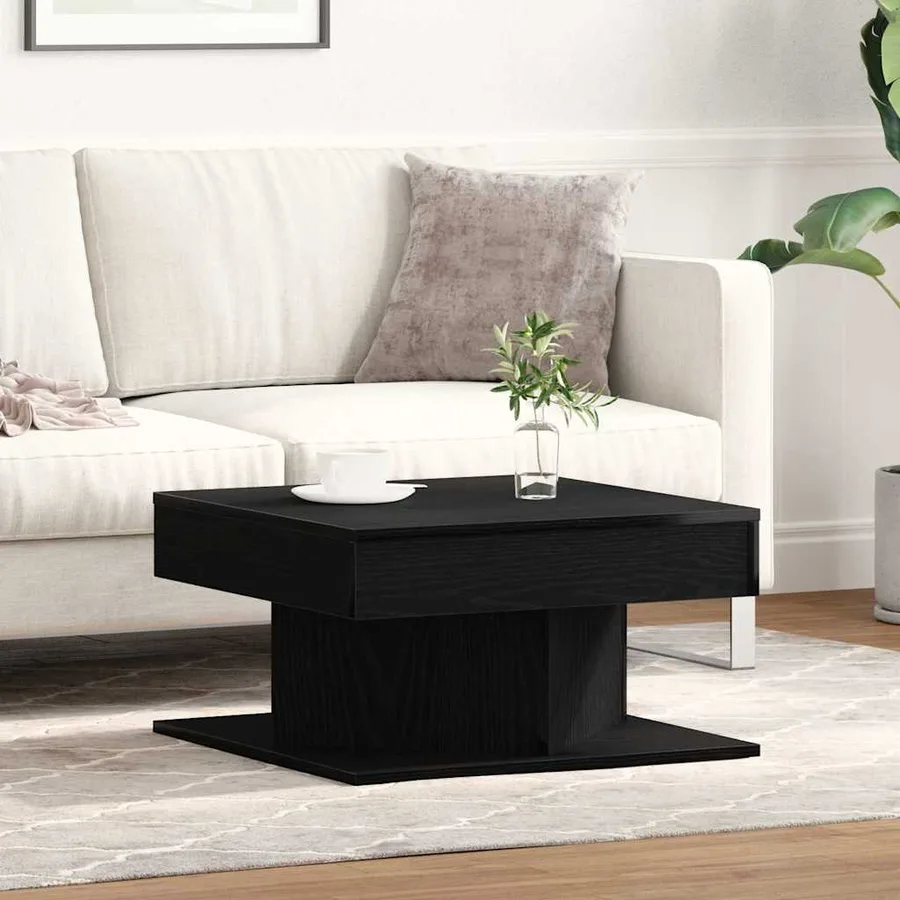 Table basse Chêne noir 57 x 57 x 30 cm Bois d'ingénierie - 4