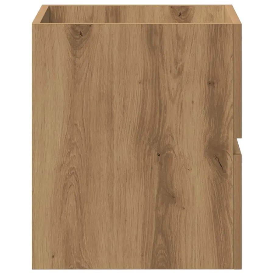 Meuble sous-vasque de salle de bain en chêne massif 41 x 38,5 x 45 cm bois d'ingénierie - 7