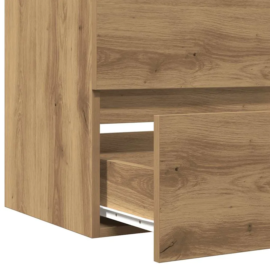 Meuble sous-vasque de salle de bain en chêne massif 41 x 38,5 x 45 cm bois d'ingénierie - 9