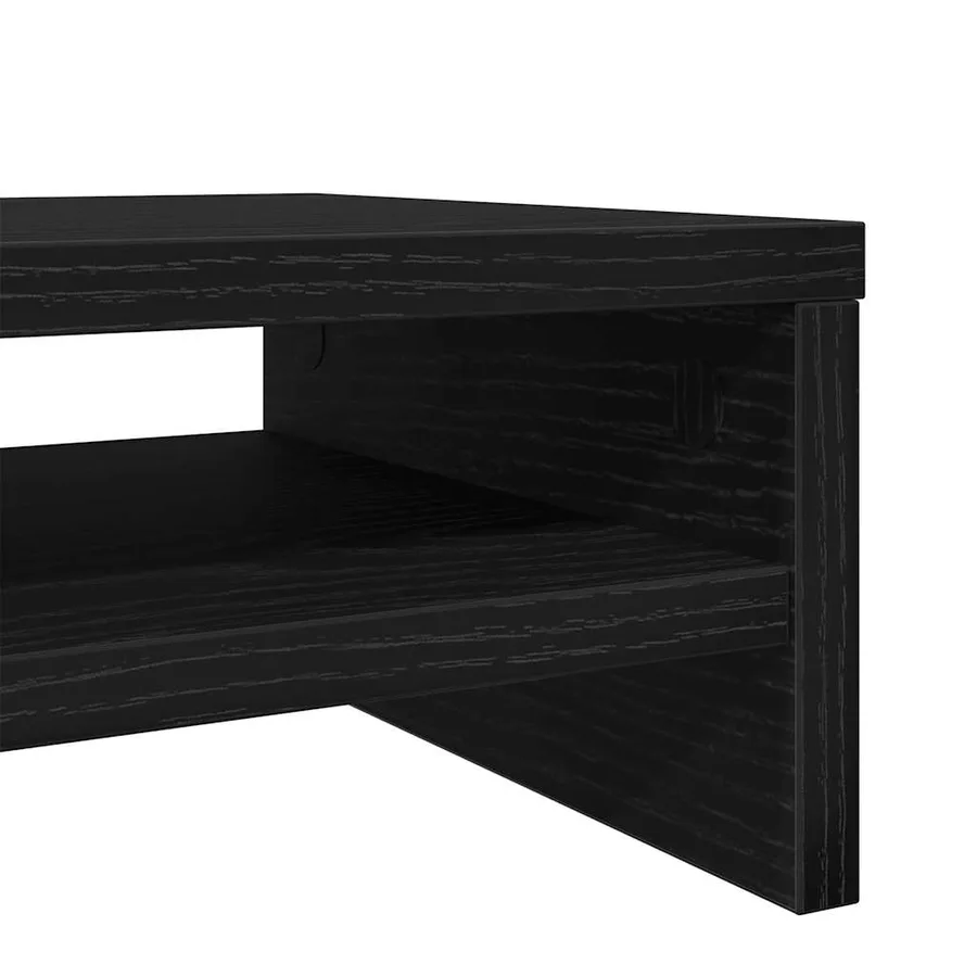 Support pour écran en chêne noir 42 x 24 x 13 cm bois composite - 8