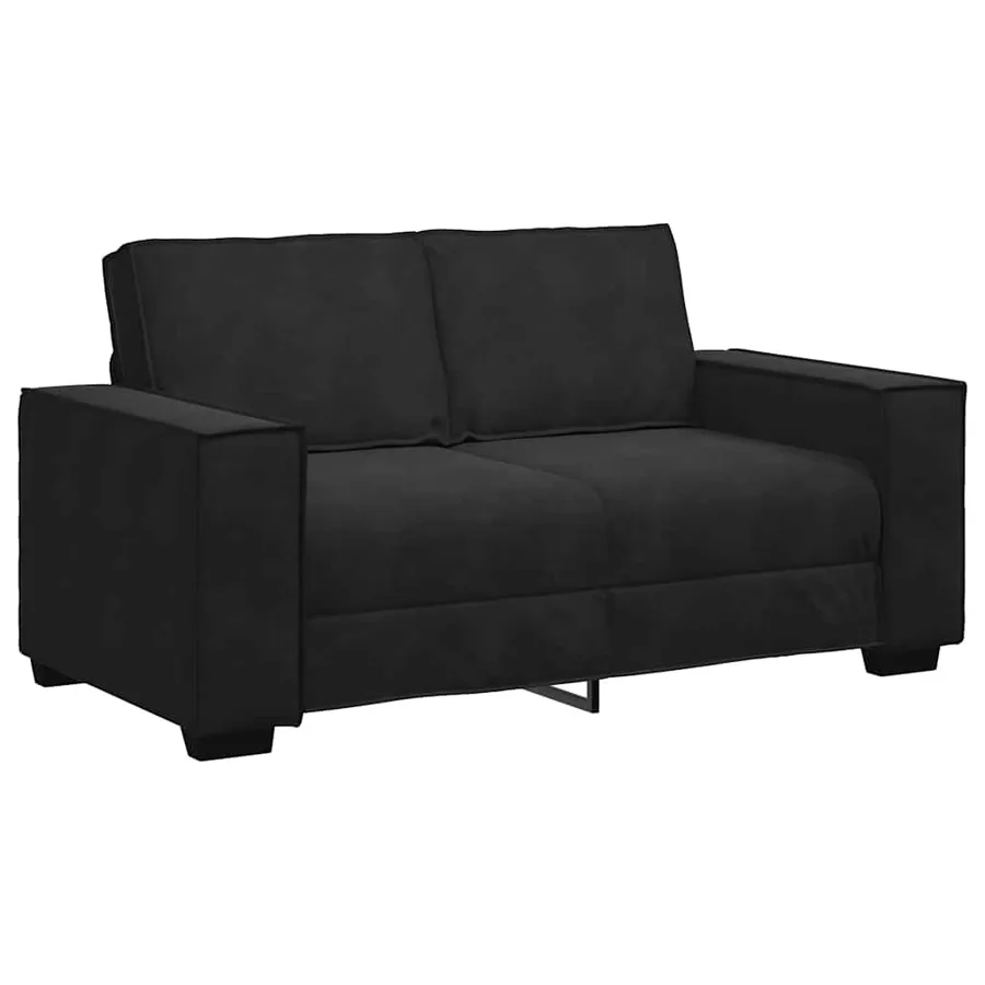 Ensemble de canapés 3 pcs avec coussins Noir Velours - 5