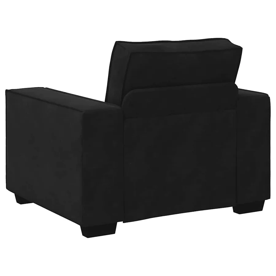 Ensemble de canapés 3 pcs avec coussins Noir Velours - 7