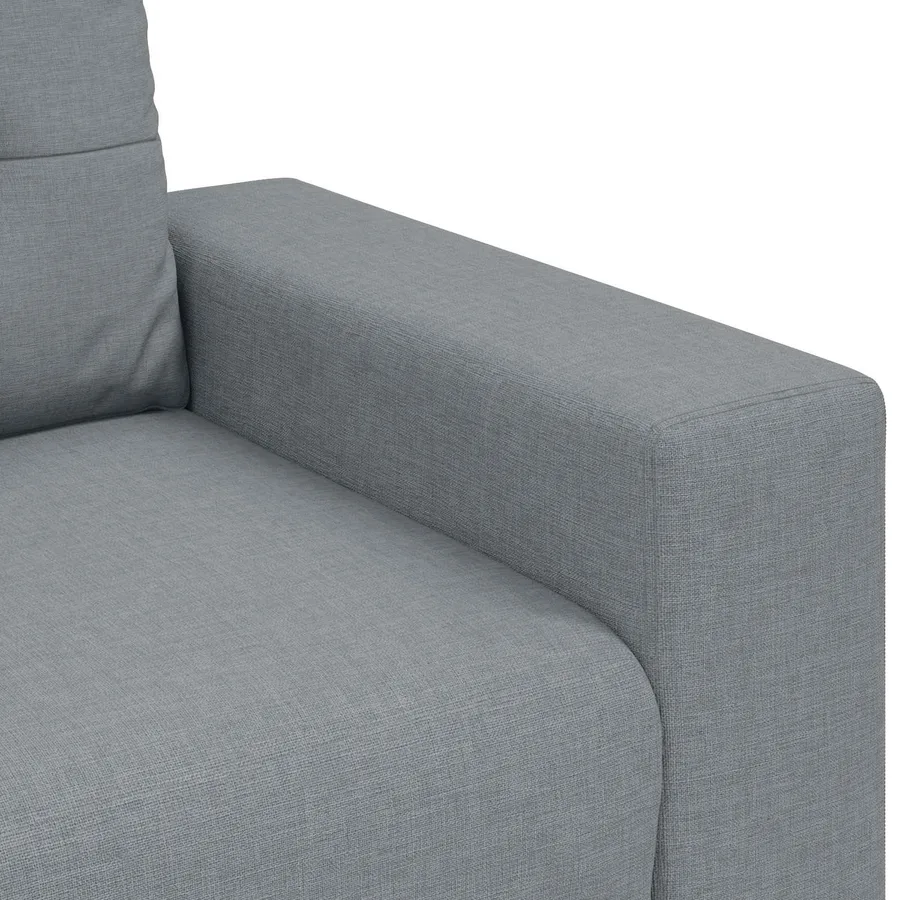 Canapé 3 pcs Gris clair 221 x 80 x 80 cm Tissu en lin mélangé - 10