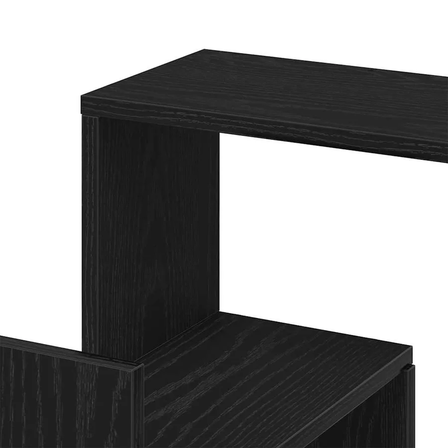 Étagère d'angle murale avec étagère Chêne noir 45 x 45 x 147 cm - 7