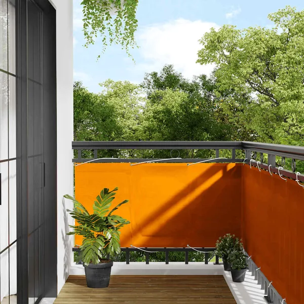 Paravent de balcon orange 75 x 800 cm 100 % polyester Oxford