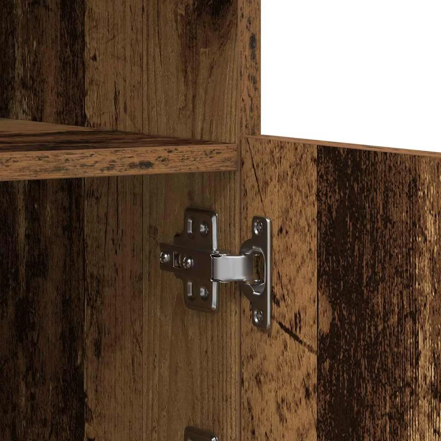 Buffet LED Bois ancien 60,5 x 37 x 100 cm Bois d'ingénierie - 11