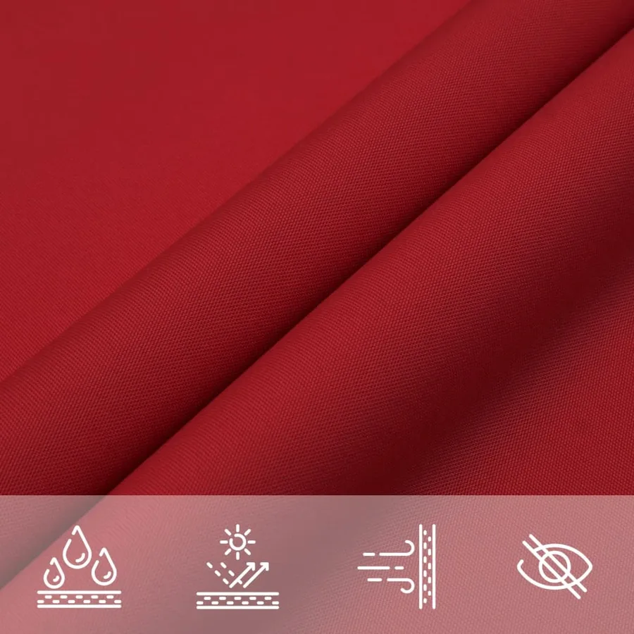 Voile de parasol tissu oxford rectangulaire 2x3,5 m rouge - 5