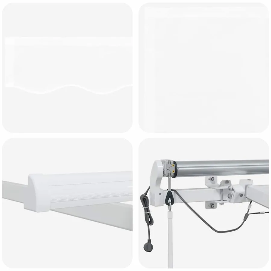 Auvent rétractable Blanc 600 × 300 cm Polyester - 10