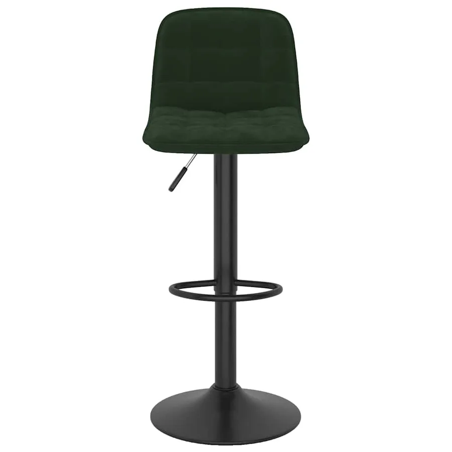 Tabourets de bar lot de 2 vert foncé velours - 4