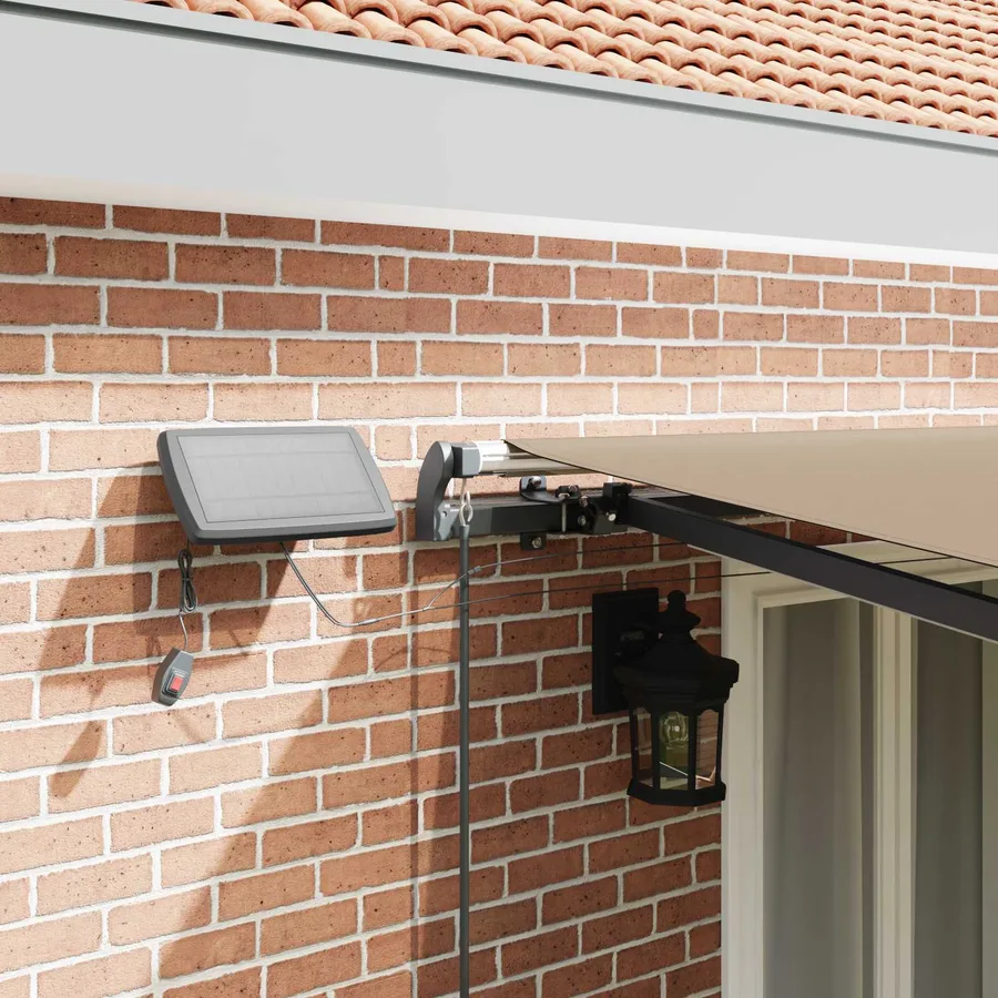 Auvent rétractable Beige 500 × 350 cm Tissu et Aluminium - 4