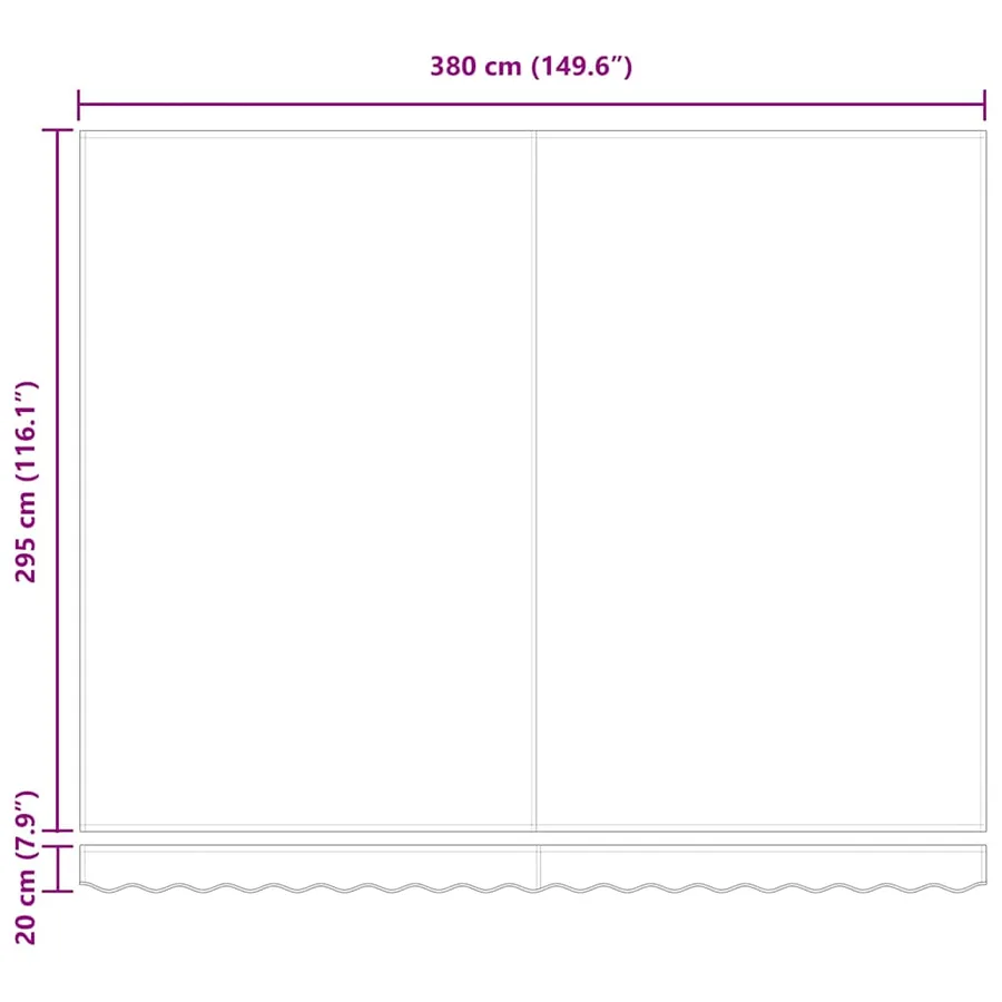 Auvent rétractable Noir 400 × 300 cm Polyester et Aluminium - 11