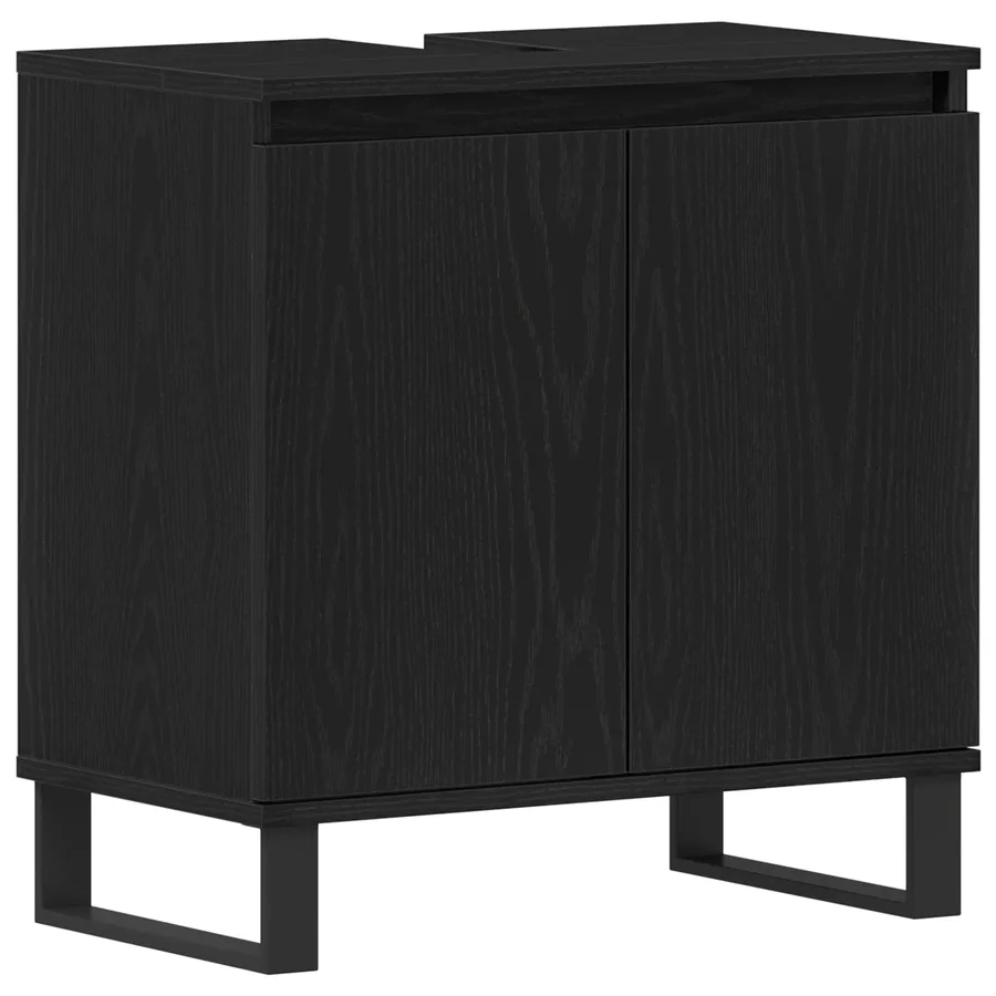 Ensemble de mobilier de salle de bain 3 pcs Chêne noir - 7