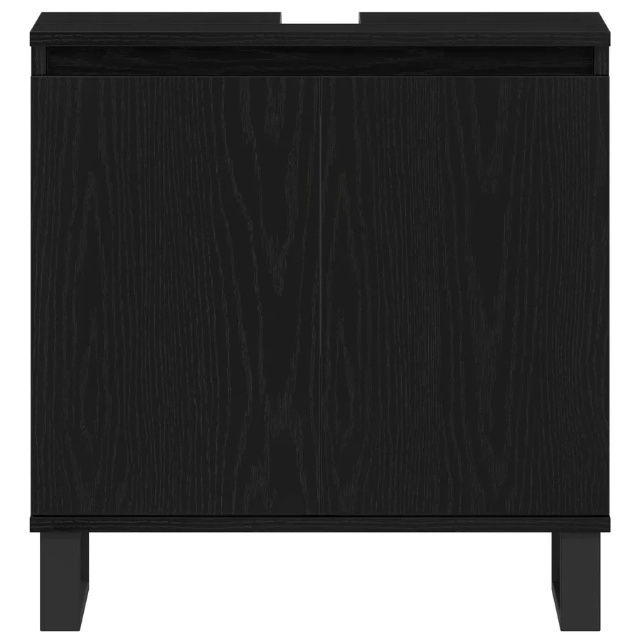 Ensemble de mobilier de salle de bain 3 pcs Chêne noir - 8