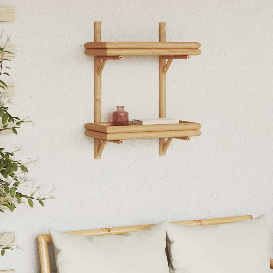 Étagère Murale avec étagère Marron 39 x 26 x 60 cm Bambou