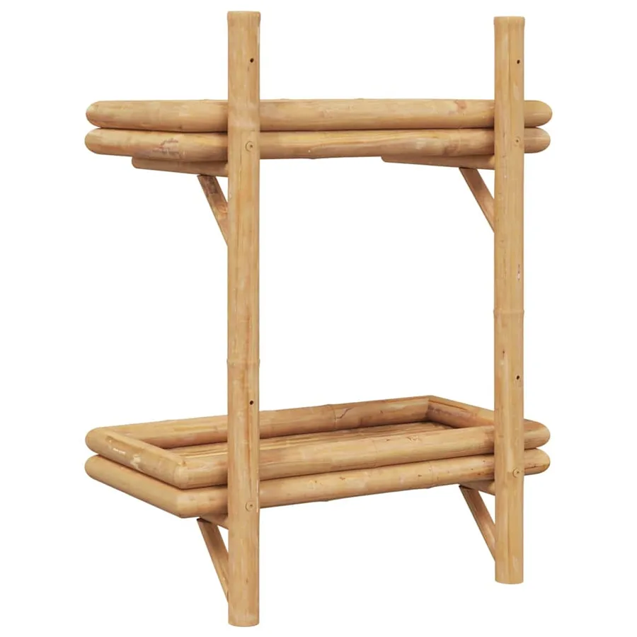 Étagère Murale avec étagère Marron 39 x 26 x 60 cm Bambou - 5