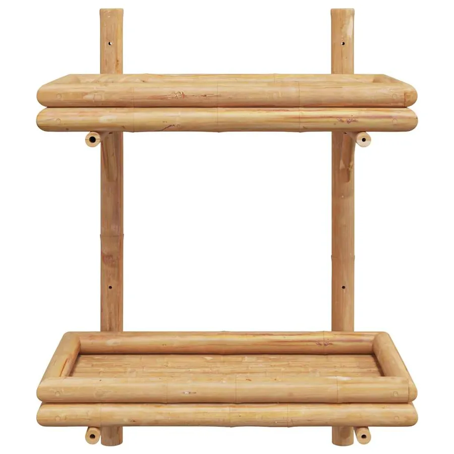 Étagère Murale avec étagère Marron 39 x 26 x 60 cm Bambou - 6