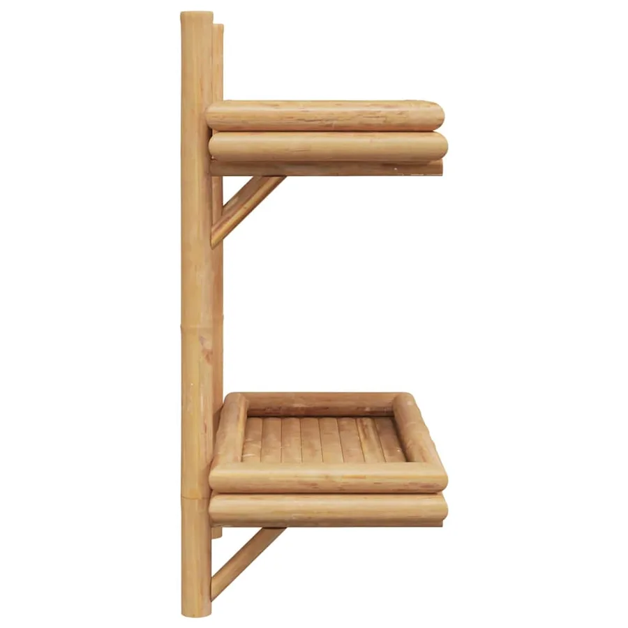 Étagère Murale avec étagère Marron 39 x 26 x 60 cm Bambou - 7