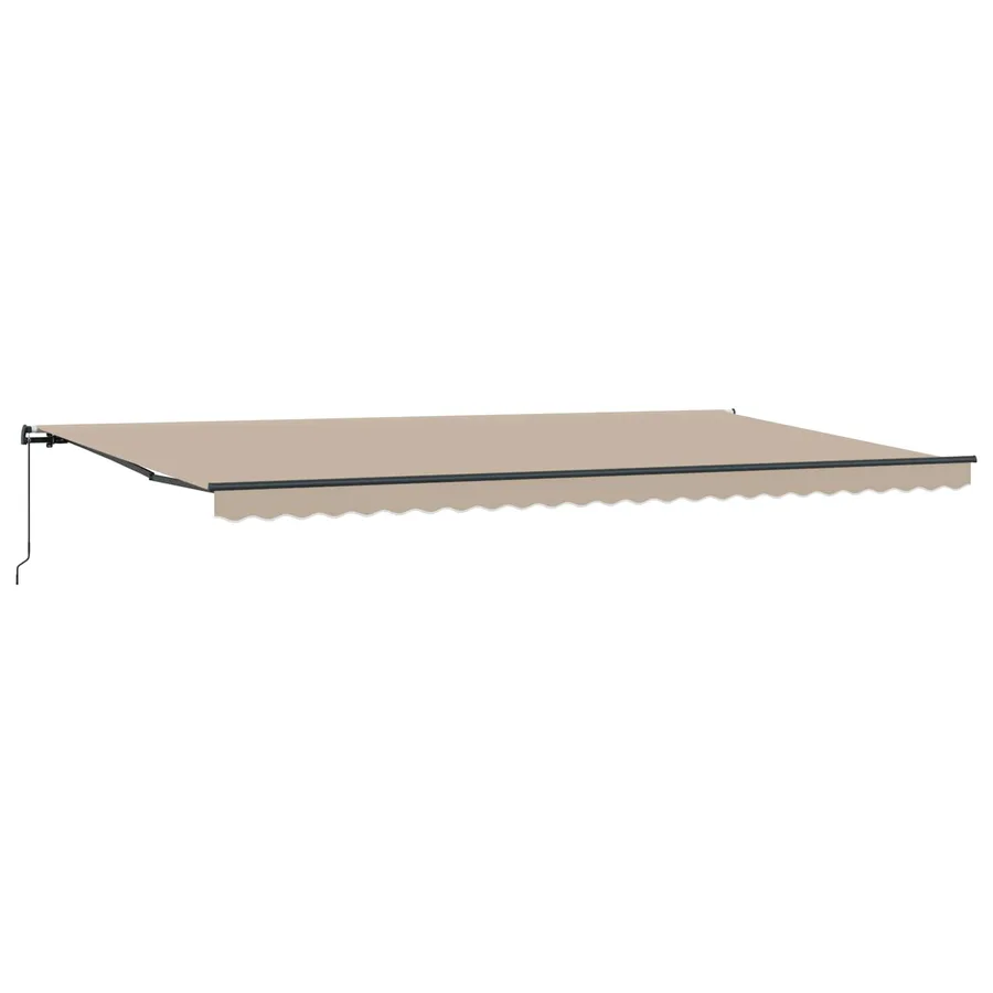 Auvent rétractable Beige 600 × 300 cm Polyester et Aluminium - 4