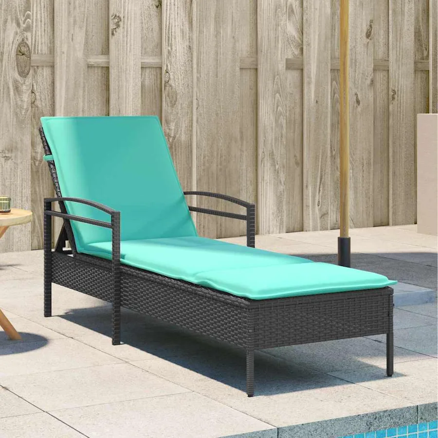 Chaise longue réglable 3 positions polyrotin Marron - 12