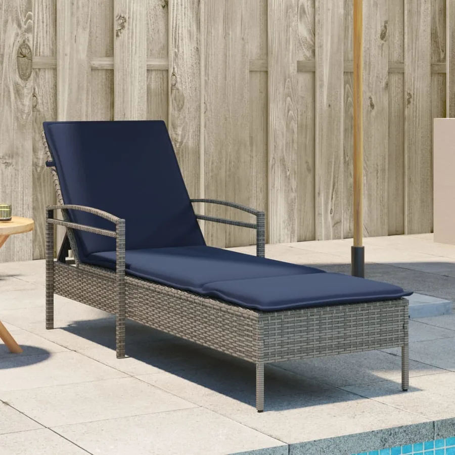 Chaise longue réglable 3 positions polyrotin Marron - 19