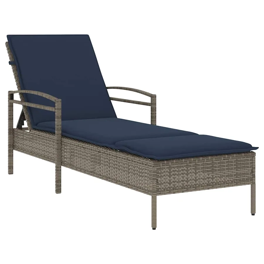 Chaise longue réglable 3 positions polyrotin Marron - 20