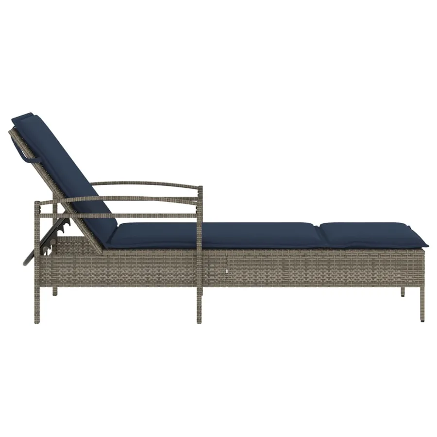 Chaise longue réglable 3 positions polyrotin Marron - 23