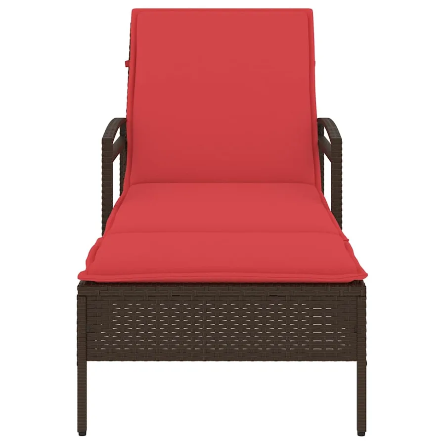 Chaise longue réglable 3 positions polyrotin Marron - 4