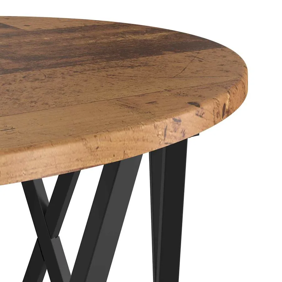 Table d'appoint empilable 3 pcs Bois Ancien - 9