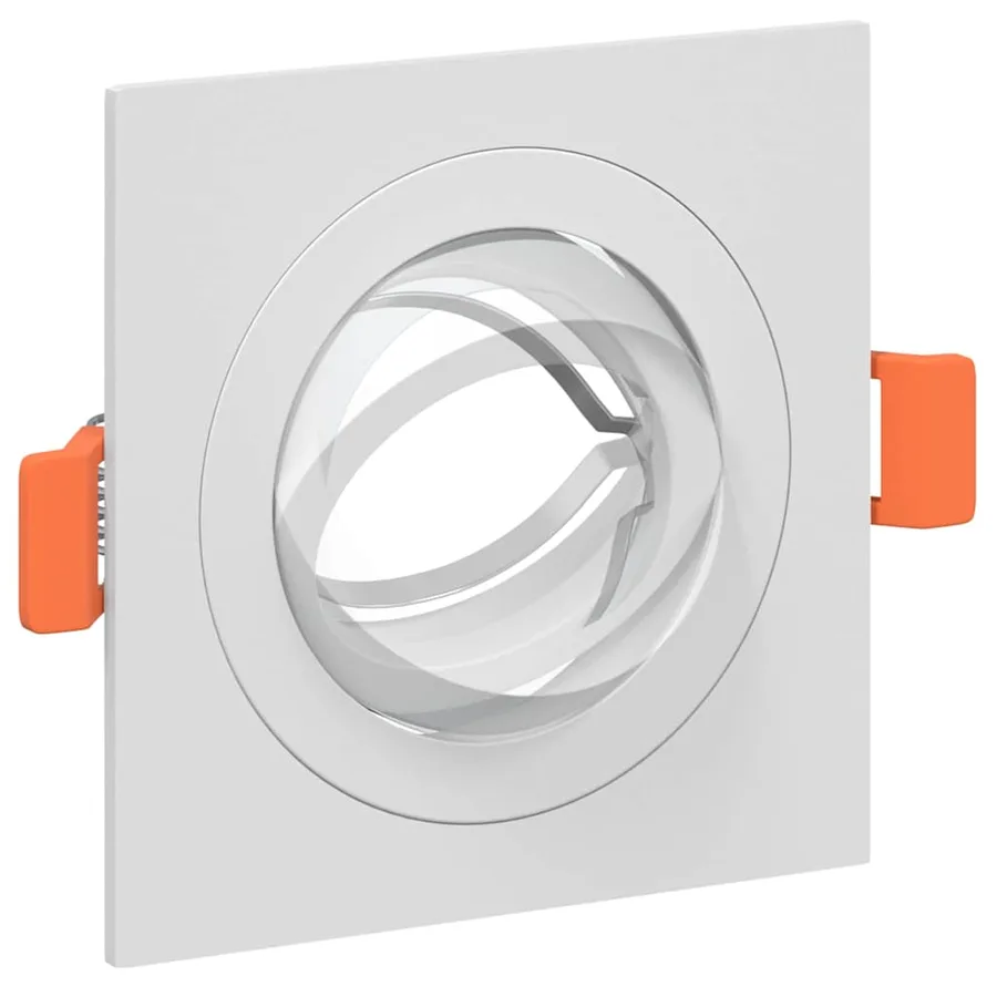Projecteur 6 pcs Blanc 9 x 9 x 2 cm Aluminium - 12