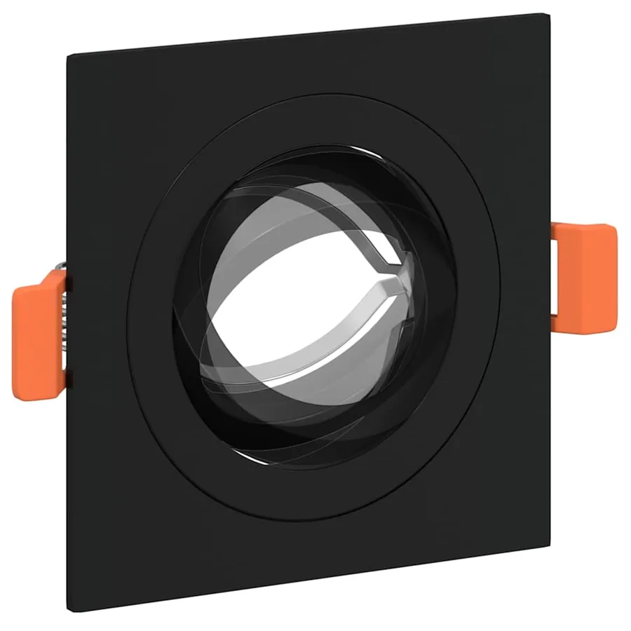 Projecteur 24 pcs Noir 9 x 9 x 2 cm Aluminium - 12