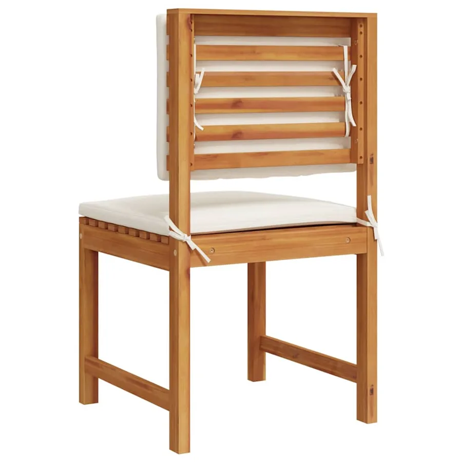 Chaise de jardin avec coussin 2 pcs Marron Bois d'acacia massif - 6