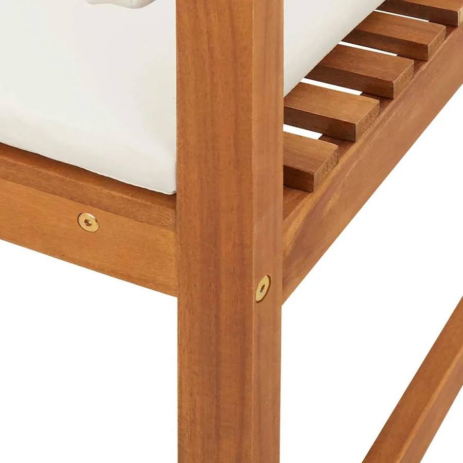 Chaise de jardin avec coussin 2 pcs Marron Bois d'acacia massif - 8