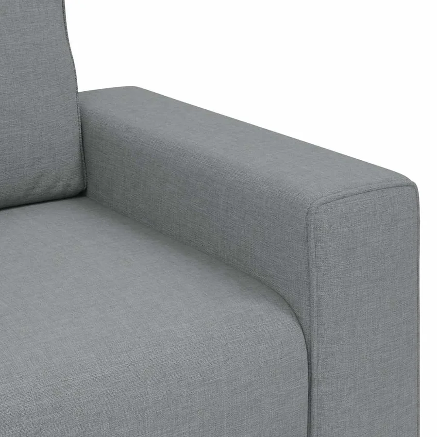 Ensemble de canapé 3 pcs avec coussins en tissu gris clair - 9