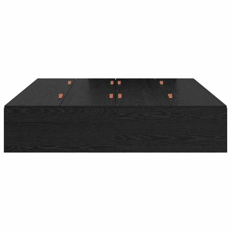Cadre de lit avec rangement Chêne noir 140 x 200 cm - 6
