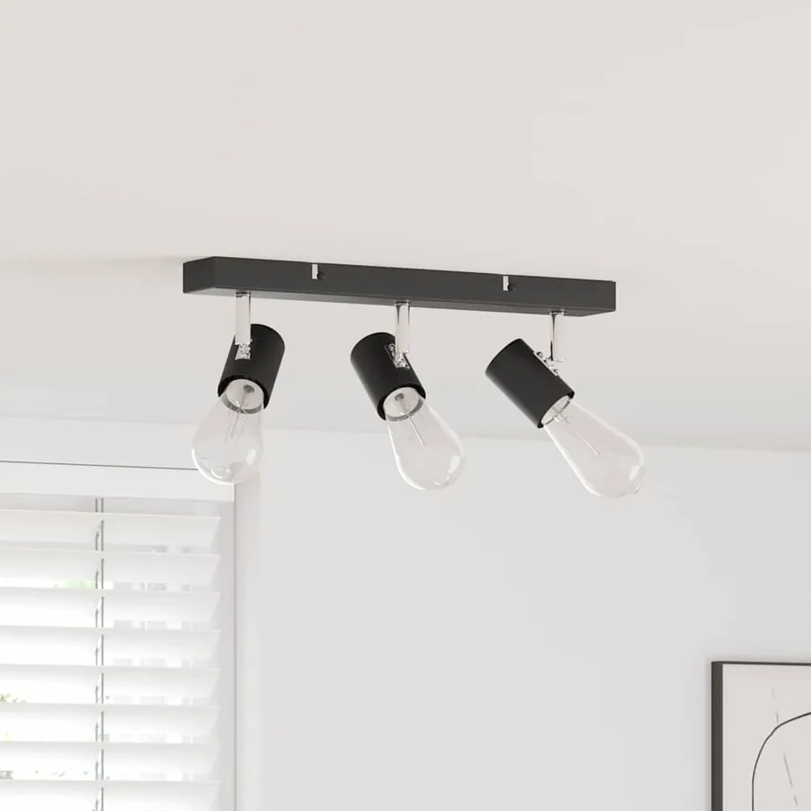 Spot de plafond Noir 38 x 6,5 x 11,5 cm Métal