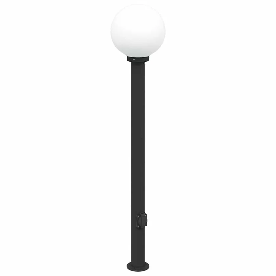 Bornes lumineuses avec sortie lot de 3 120 cm noir IP44 - 4