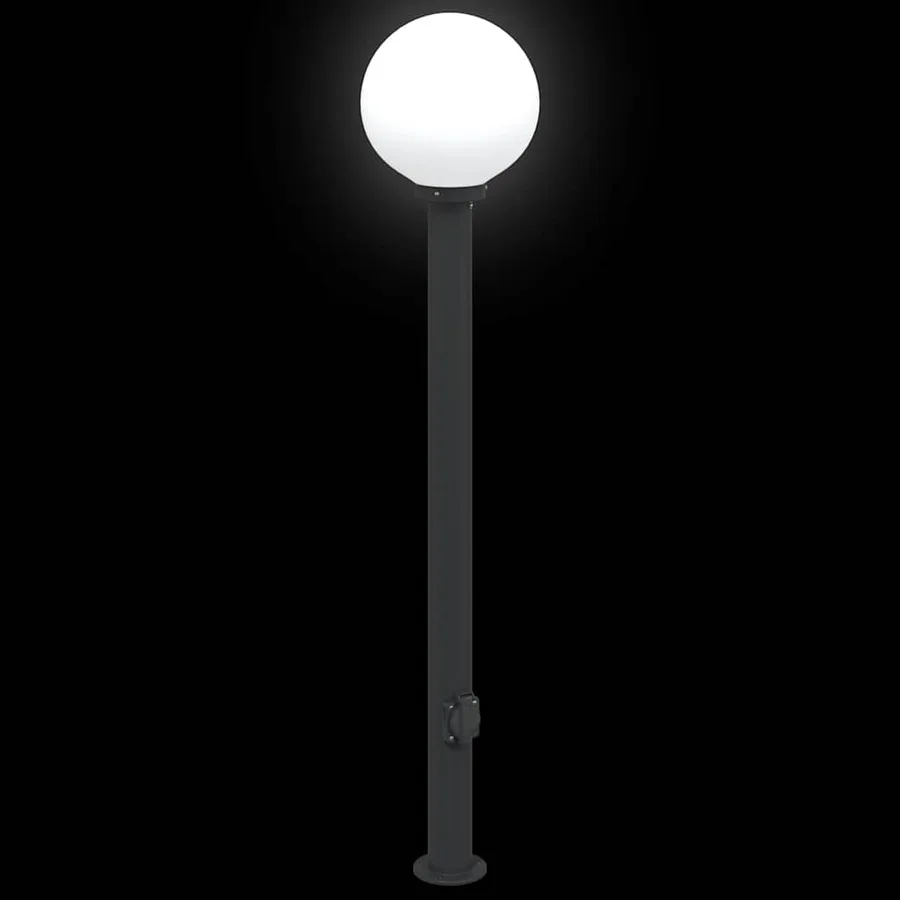 Bornes lumineuses avec sortie lot de 3 120 cm noir IP44 - 5