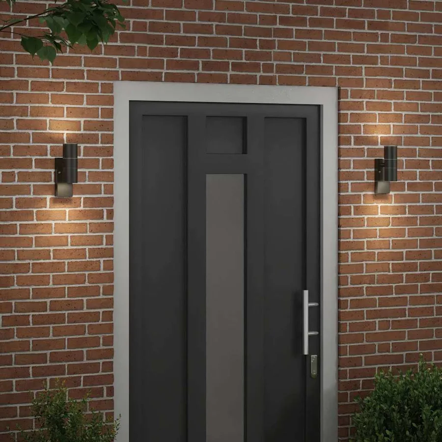 Applique Murale Extérieure 2 pcs Noir 7 x 10 x 22 cm - 3