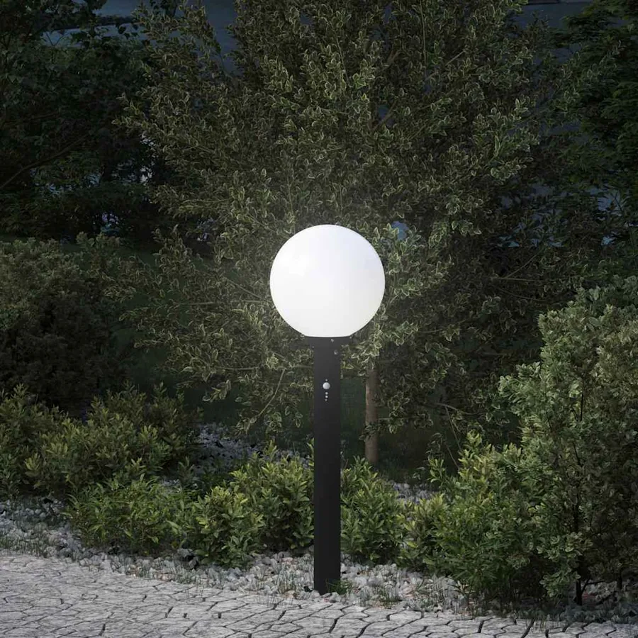 Borne lumineuse avec détecteur 80 cm Noir IP44