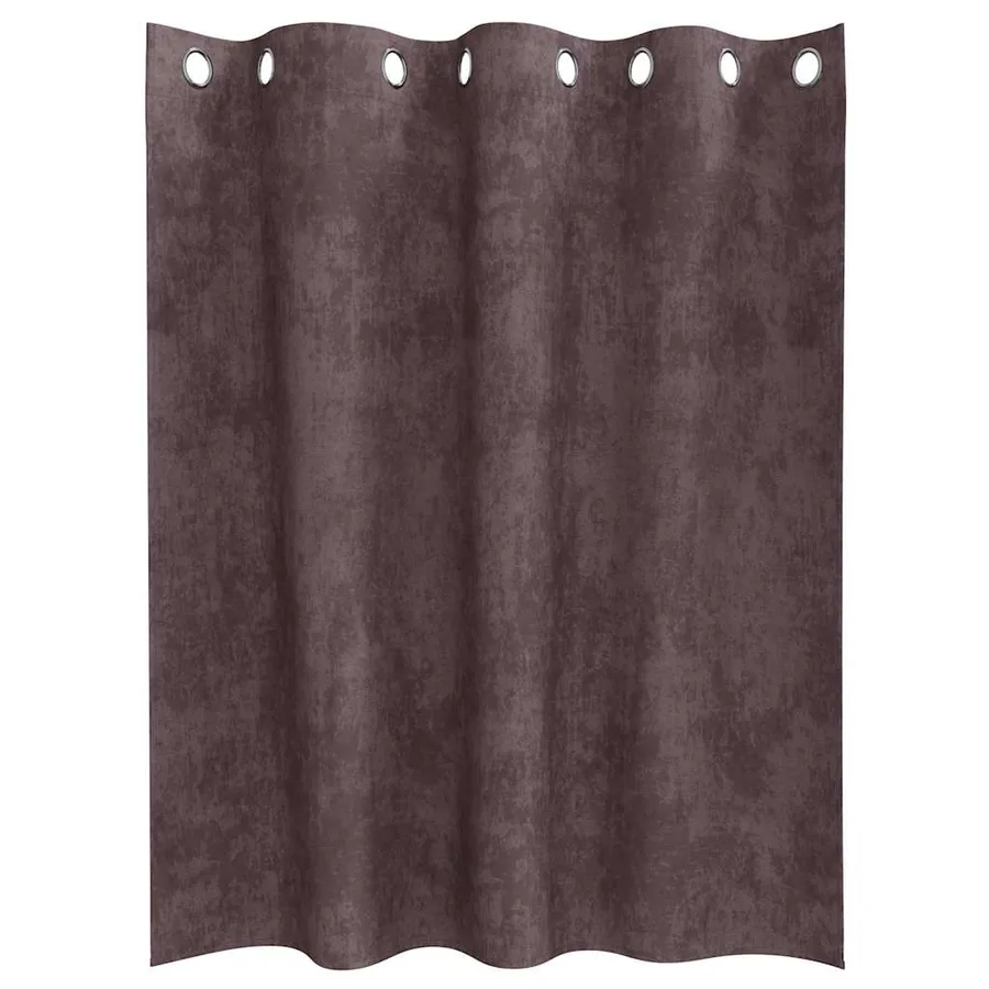 Rideaux en velours 2 pcs Marron 140 x 140 cm Velours - 4