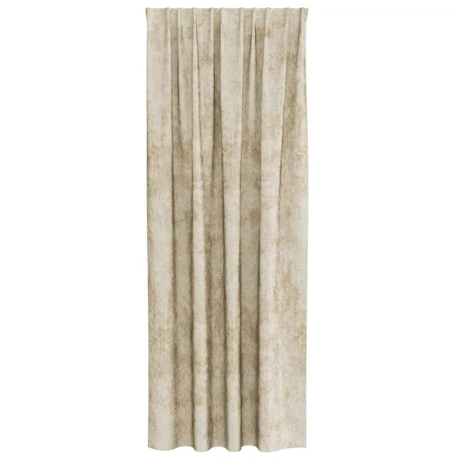 Rideaux en velours 2 pcs Crème 225 x 140 cm Velours - 4
