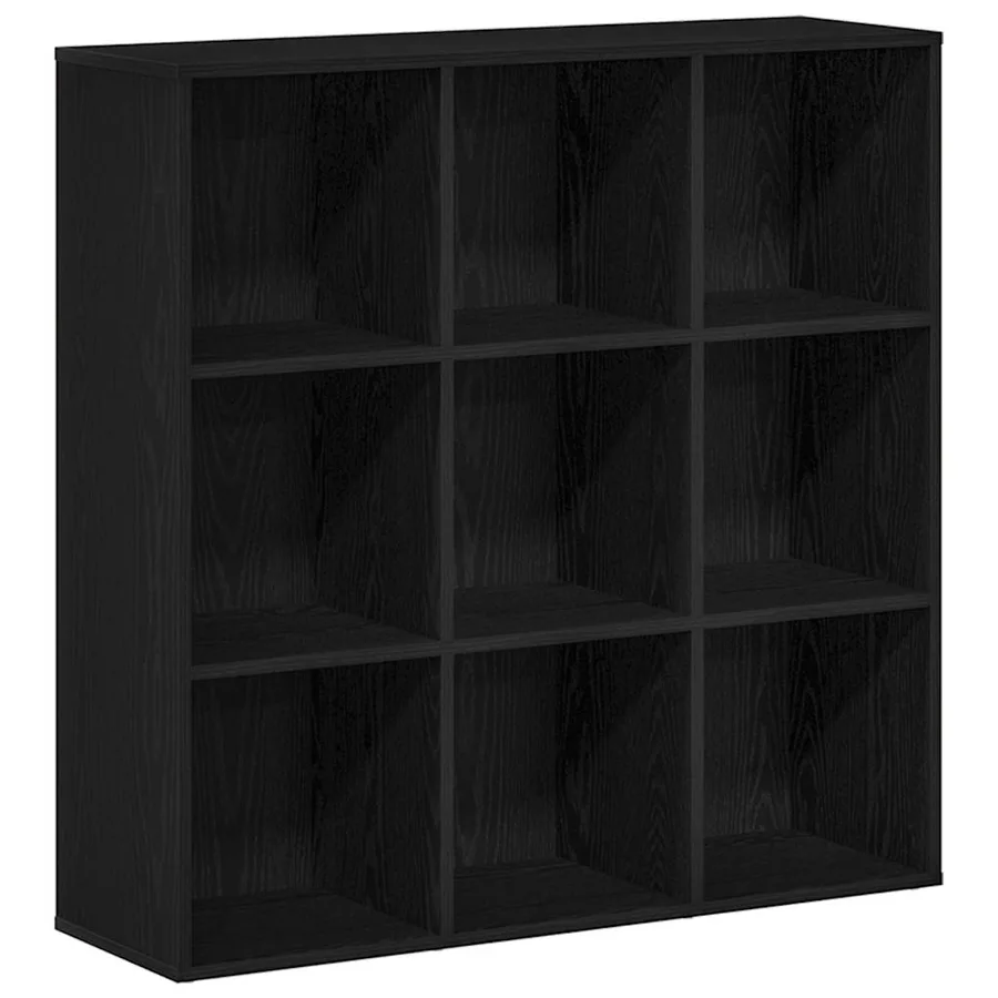Bibliothèque en chêne noir 98 x 29 x 97,5 cm bois d'ingénierie - 2
