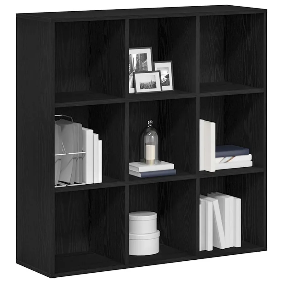 Bibliothèque en chêne noir 98 x 29 x 97,5 cm bois d'ingénierie - 4