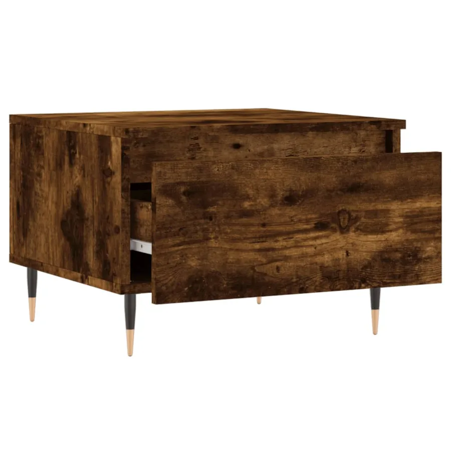 Tables basses 2 pcs chêne fumé 50x46x35 cm bois d'ingénierie - 7