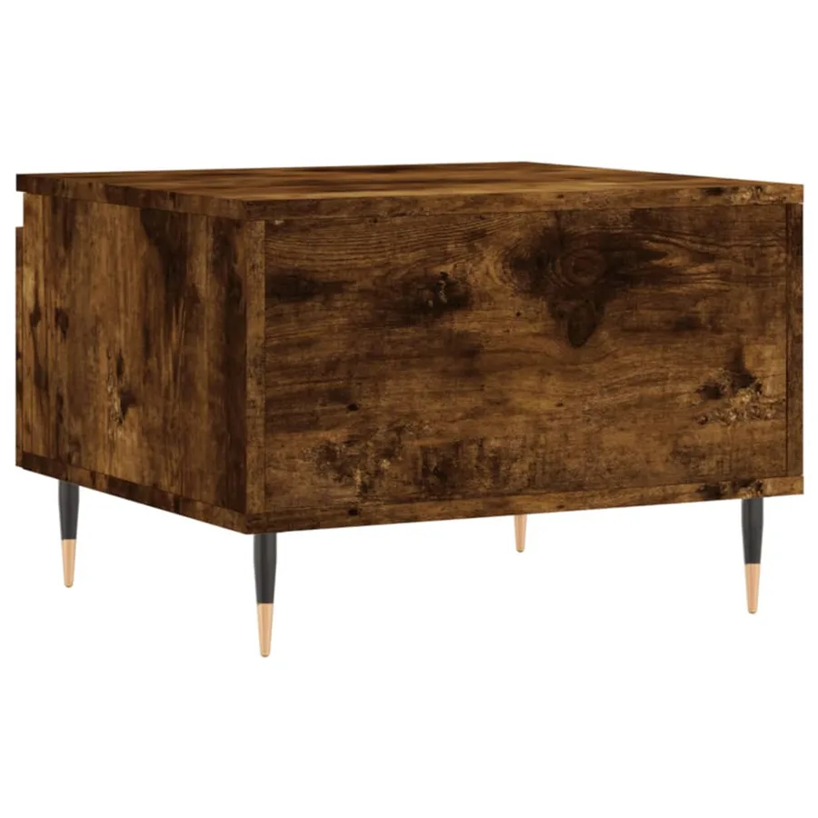 Tables basses 2 pcs chêne fumé 50x46x35 cm bois d'ingénierie - 9