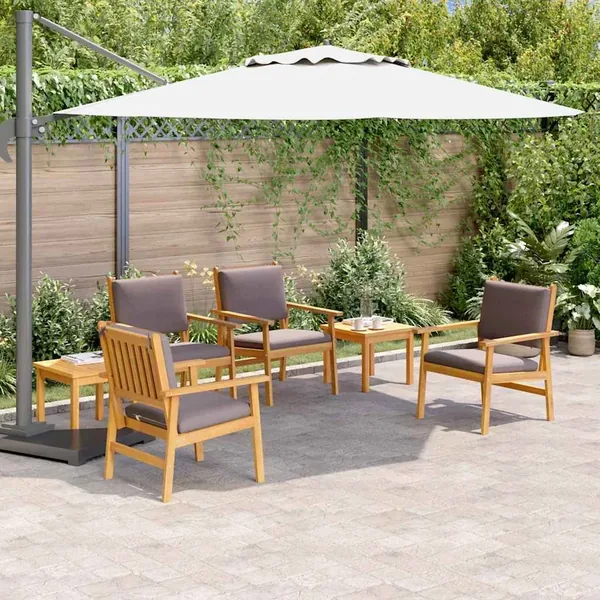 Ensemble de canapé de jardin 6 pcs Marron Bois d'Acacia Massif