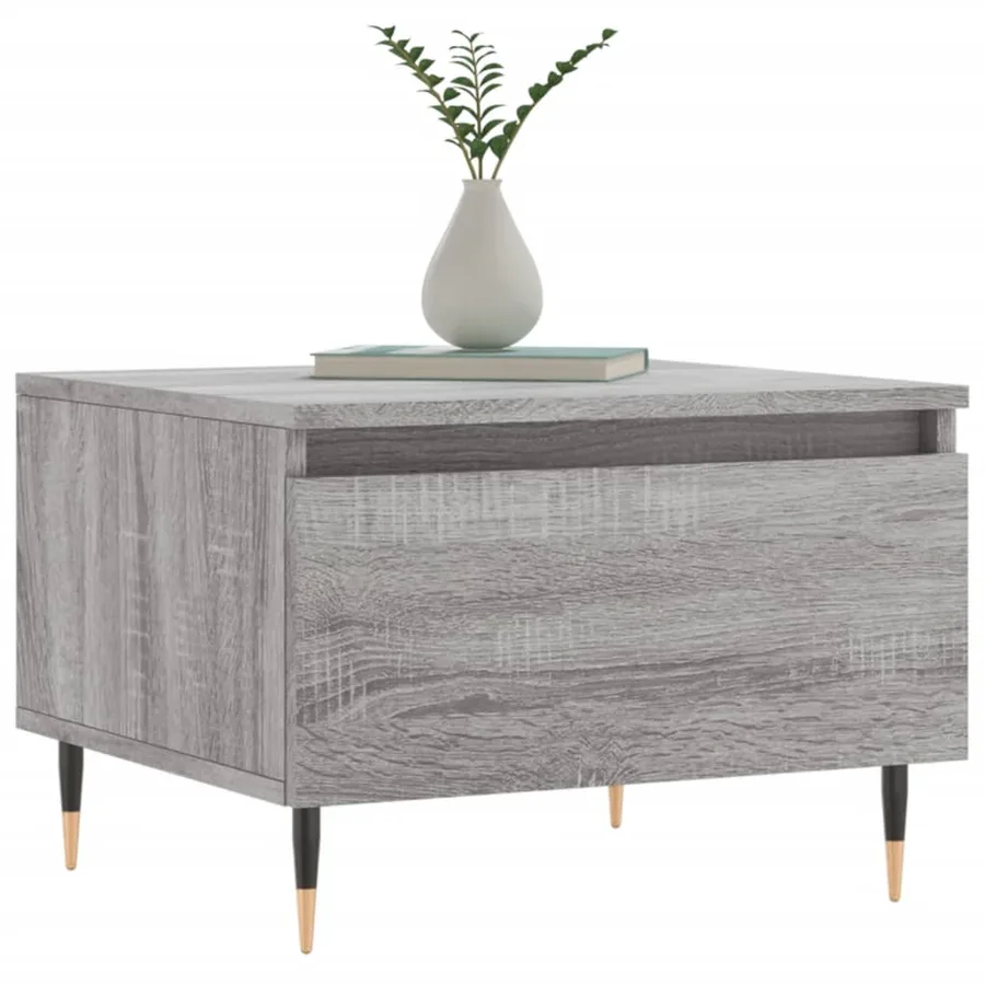 Tables basses 2 pcs sonoma gris 50x46x35 cm bois d'ingénierie - 3