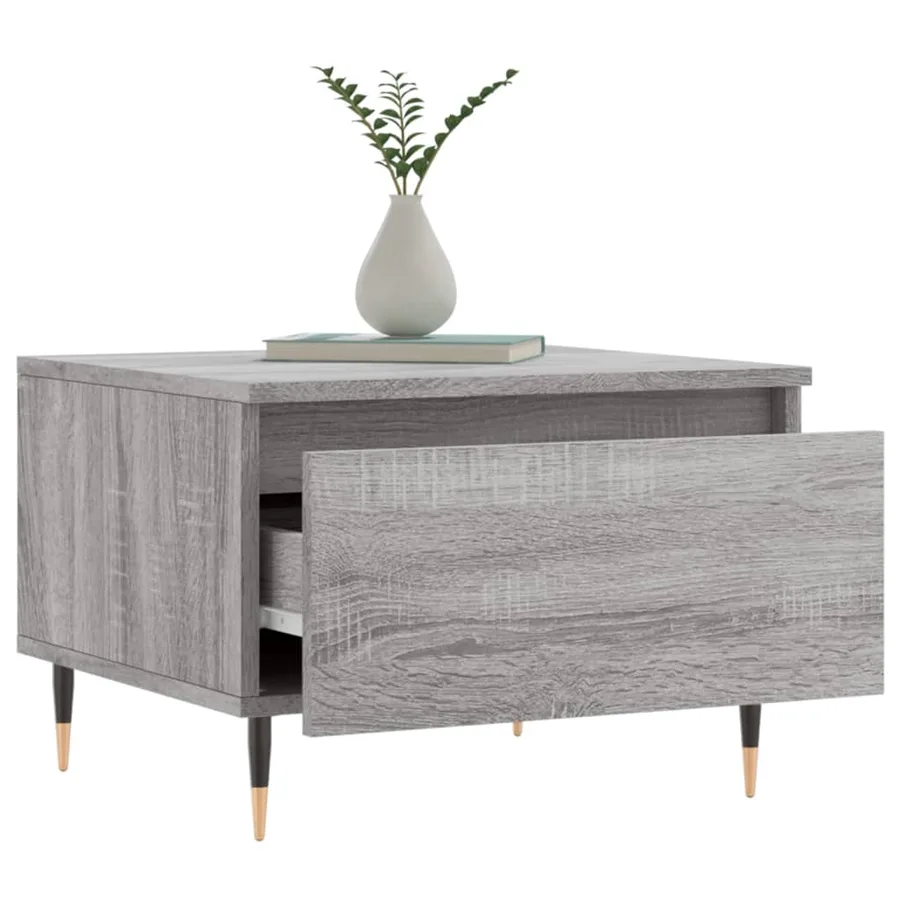 Tables basses 2 pcs sonoma gris 50x46x35 cm bois d'ingénierie - 4