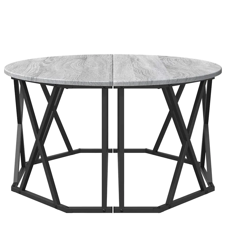 Table basse Gris Sonoma 80 x 80 x 42 cm - 6